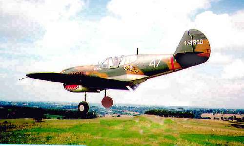 curtiss p40 kittykawk flying scale model aircraft