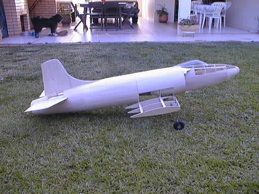 supermarine attacker ducted fan flying scale model aircraft